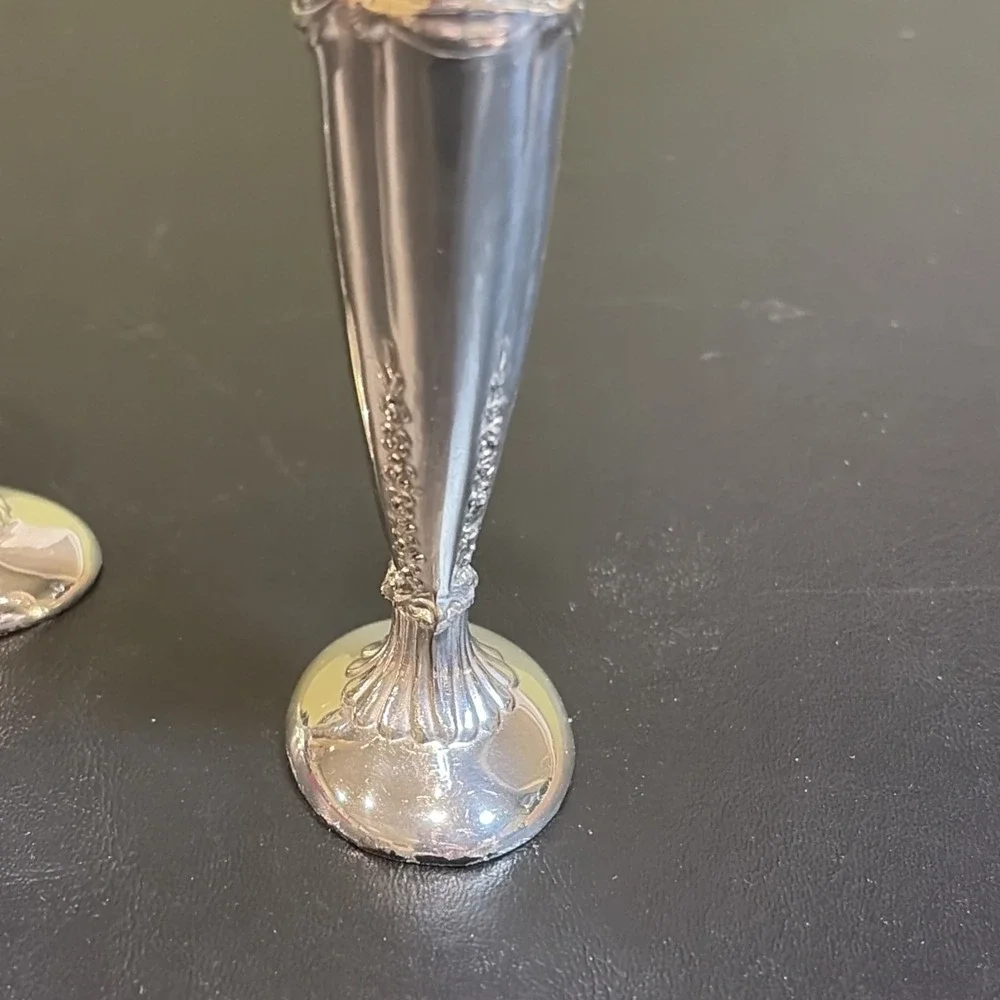 La France Reg Silver Plated 616 Salt & Pepper Shakers EUC Made In USA